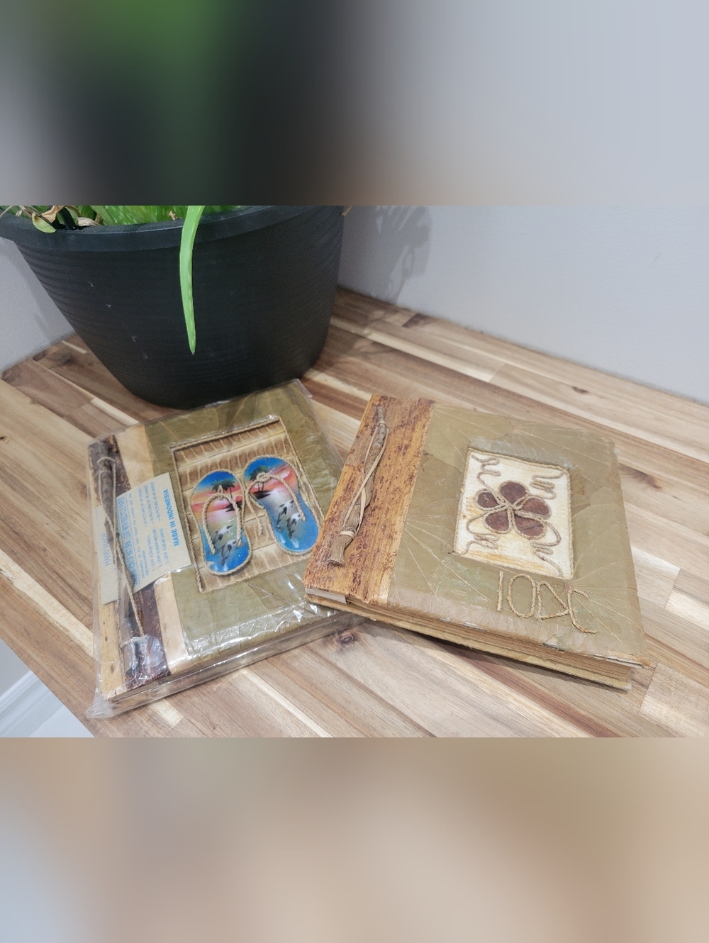 Boho Indonesian Leaf Photo Album/scrapbook